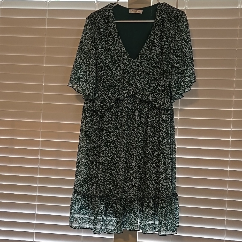 Floral Green Dress